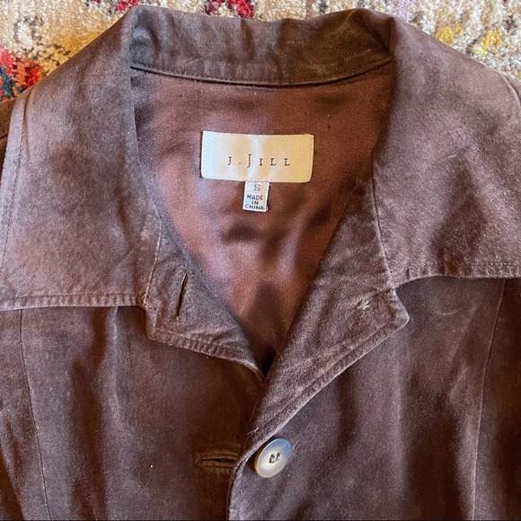 Vintage 90’s Brown Suede Leather Jacket J. Jill Y2K - Picture 2 of 6